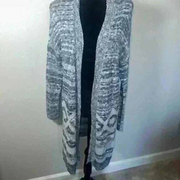 Hollister Blue‎ Knit Long Open Front Cardigan Sweater - Picture 2 of 6